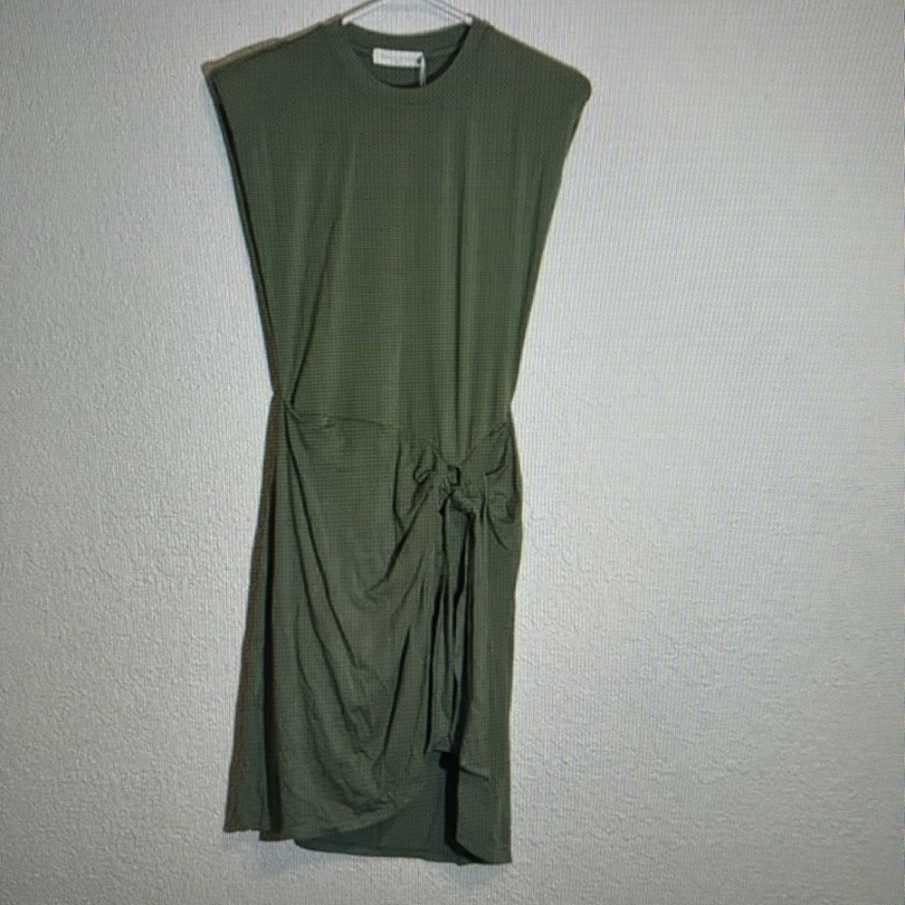 NWT Jonathan Simkhai Tamar Clean Stretch T-shirt dress. Size Large - Picture 6 of 7